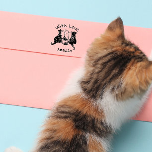 Personalisierter Katzen-Stempel mit Liebe selbstfä Permastempel
