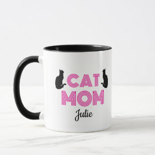 Personalisierter Katzenmutter-Becher mit Katzen-Si Tasse