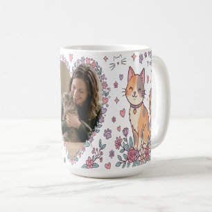 Personalisierter Katzenmutter-Foto-Becher – Gesche Kaffeetasse