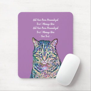 Personalisierter Katzentext Mousepad