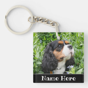 Personalisierter Kavalier König Charles Spaniel H Schlüsselanhänger