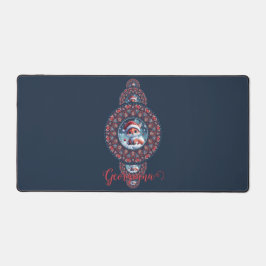 Personalisierter Kawaii Fox Ornamental Mandala Schreibtischunterlage