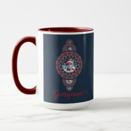 Personalisierter Kawaii Fox Ornamental Mandala Tasse