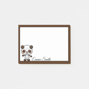 Personalisierter Kawaii-Panda-Bär Post-it Klebezettel