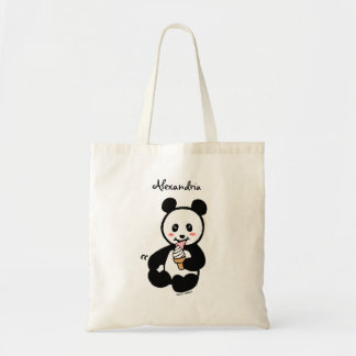 Personalisierter Kawaii Panda-Eiscreme-Cartoon Tragetasche