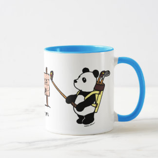 Personalisierter Kawaii Panda-Golfspieler Tasse
