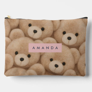 Personalisierter Kawaii Plüsch-Teddybär Zubehörtasche