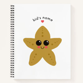 Personalisierter Kawaii Seestern Kinder Süßer Ozea Notizbuch