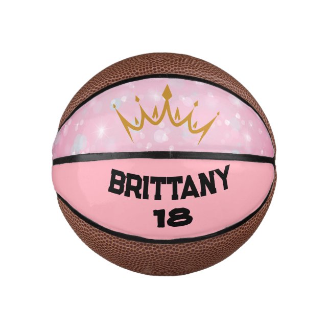 Personalisierter Keepsake für den Girl-Basketball- Mini Basketball (Vorderseite)