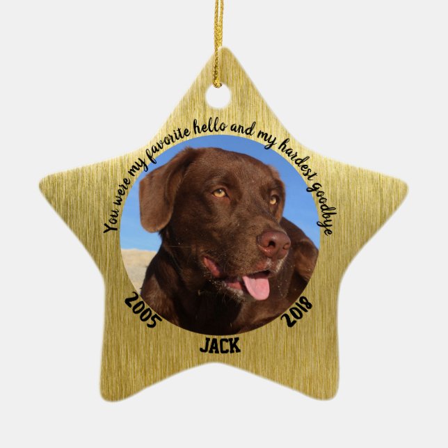 Personalisierter Keramik Ornament (Vorne)
