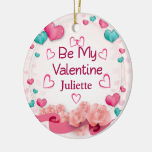 Personalisierter Keramik-Schmuck 'Sei mein Valenti Keramik Ornament