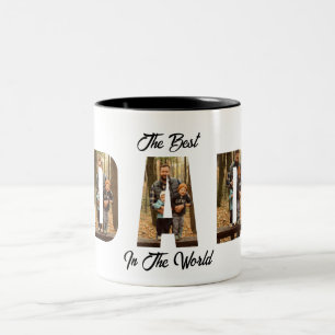Personalisierter Keramik-Vater-Becher Geschenk v Zweifarbige Tasse