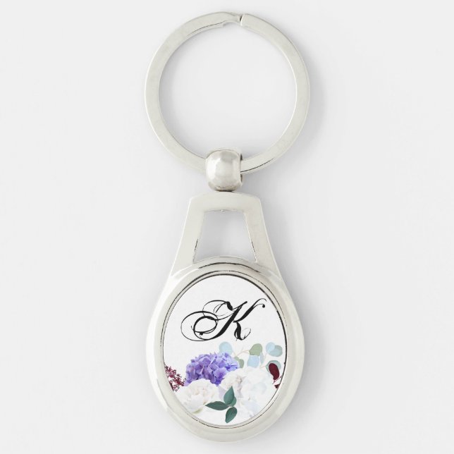 Personalisierter Key Chain Lavender Hibisken auf W Schlüsselanhänger (Vorderseite)