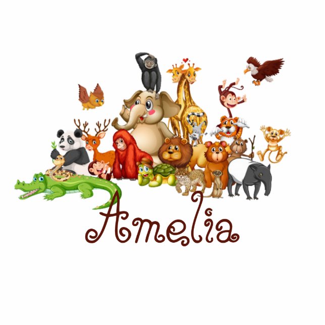 Personalisierter Kidtiermagnet Fotoskulptur Magnet (Vorne)