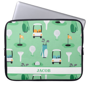 Personalisierter Kinder-Golfer Golfwagen Golf Spor Laptopschutzhülle