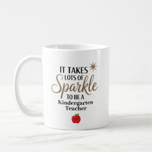 Personalisierter Kindergarten-Lehrer Sparkle Kaffeetasse