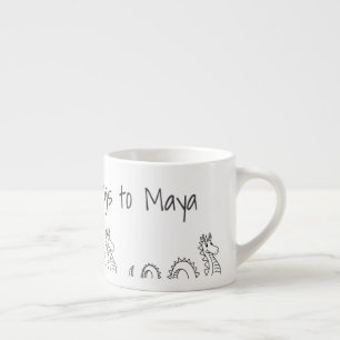 Personalisierter Kindermug - Loch Ness Monster Espressotasse