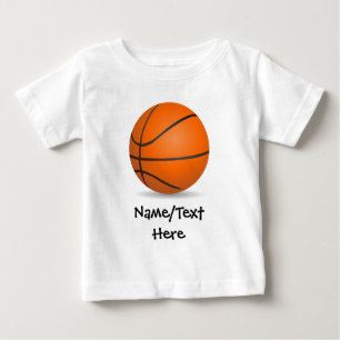Personalisierter Kindersport Basketball Sonntag Baby T-shirt