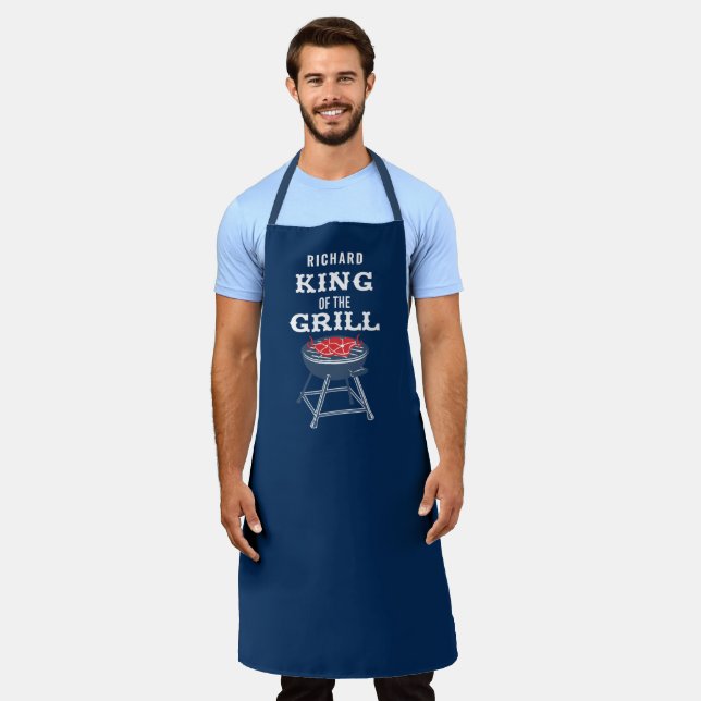 Personalisierter King of the Grill GRILLEN Schürze (Getragen)