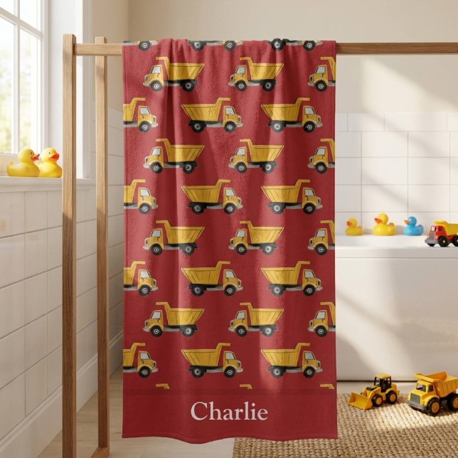 Personalisierter Kipper LKW Kinder Strandtuch (Von Creator hochgeladen)