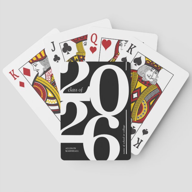 Personalisierter Klassenabschluss 2025 Spielkarten (Rückseite)