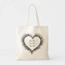 Personalisierter klassischer Blumenherzen-Tote Tragetasche