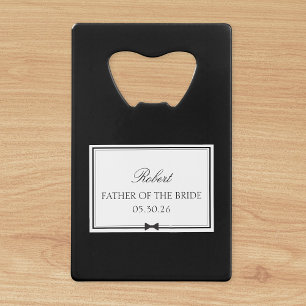Personalisierter klassischer Bowtie Vater der Brau Geldbeutel Flaschenöffner