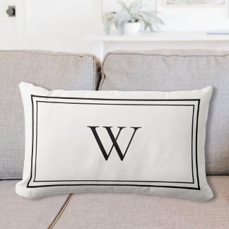 Personalisierter klassischer Monogramm-Initial-Nam Lendenkissen