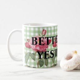 Personalisierter klassischer Tartan in Grün im Lan Kaffeetasse