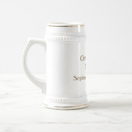 Personalisierter klassischer Trauzeuge Beer Stein Bierglas