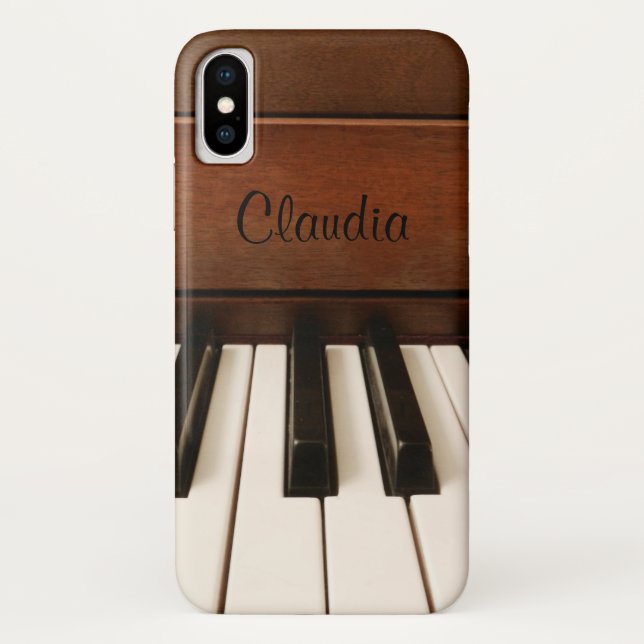 Personalisierter Klavier-Musik iPhone X Fall Case-Mate iPhone Hülle (Rückseite)