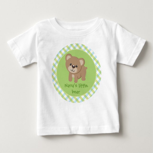 Personalisierter kleiner Bär - Nanas kleiner Bär Baby T-shirt (Vorderseite)
