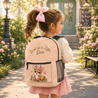 Personalisierter kleiner Hirsch-Rucksack für Mädch Bedruckter Rucksack