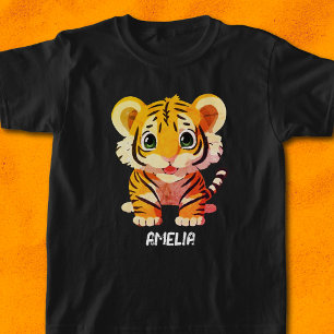 Personalisierter kleiner Tiger Baby T-shirt
