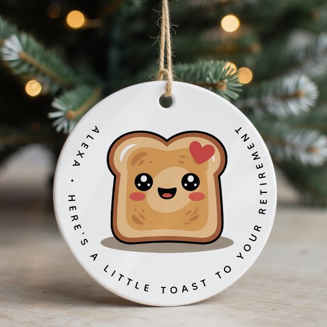 Personalisierter kleiner Toast zu Ihrem Rentengesc Keramik Ornament (Von Creator hochgeladen)