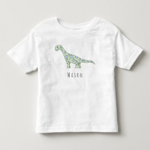 Personalisierter Kleinkind Doodle Dinosaurier mit  T-shirt