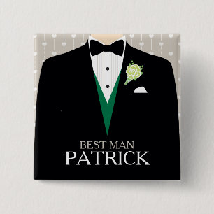 Personalisierter Knopf der Trauzeuge Button