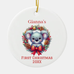 Personalisierter Koala-Bär Keramik Ornament