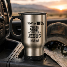 PERSONALISIERTER Koffein Diesel und Jesus Grunge Reisebecher