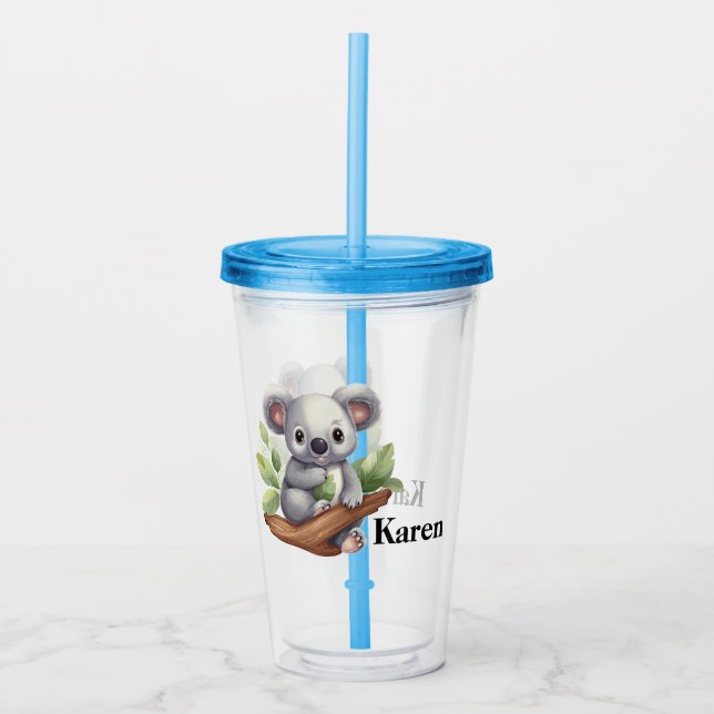 Personalisierter Kola-Bär  Acryltrinkbecher (Vorderseite)