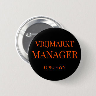 Personalisierter Königstags-Funktionsbutton Schwar Button