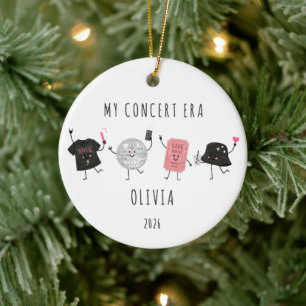 Personalisierter Konzertliebhaber-Weihnachtsschmuc Keramik Ornament