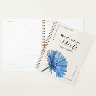 Personalisierter Kornblumen-Wochenplaner Planer