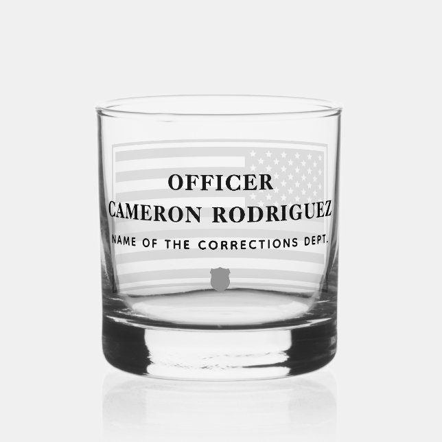 Personalisierter Korrektor, dünne Silber Whiskyglas (Rückseite)