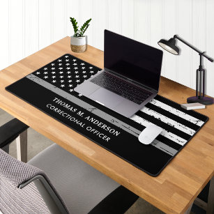 Personalisierter Korrektor mit dünner grauer Linie Schreibtischunterlage