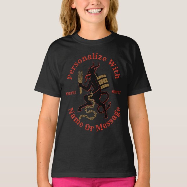 Personalisierter Krampus-T - Shirt (Vorderseite)