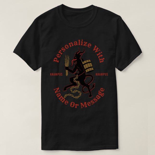 Personalisierter Krampus T - Shirt (Design vorne)