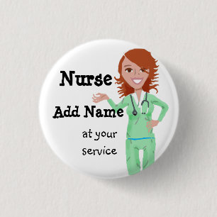 Personalisierter Krankenschwester-Knopf Button