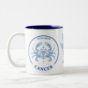 Personalisierter Krebs Zodiac 11 oz Zweifarbige Tasse