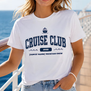 Personalisierter Kreuzfahrt-Club-Familienurlaub T-Shirt